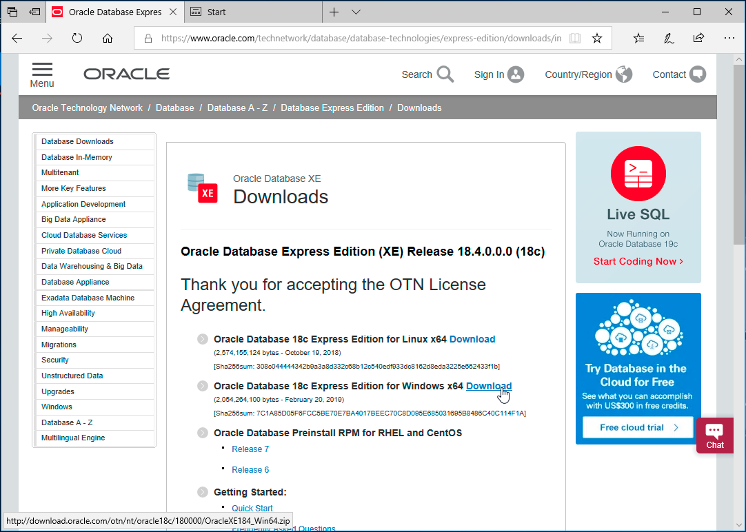 oracle xe for mac download