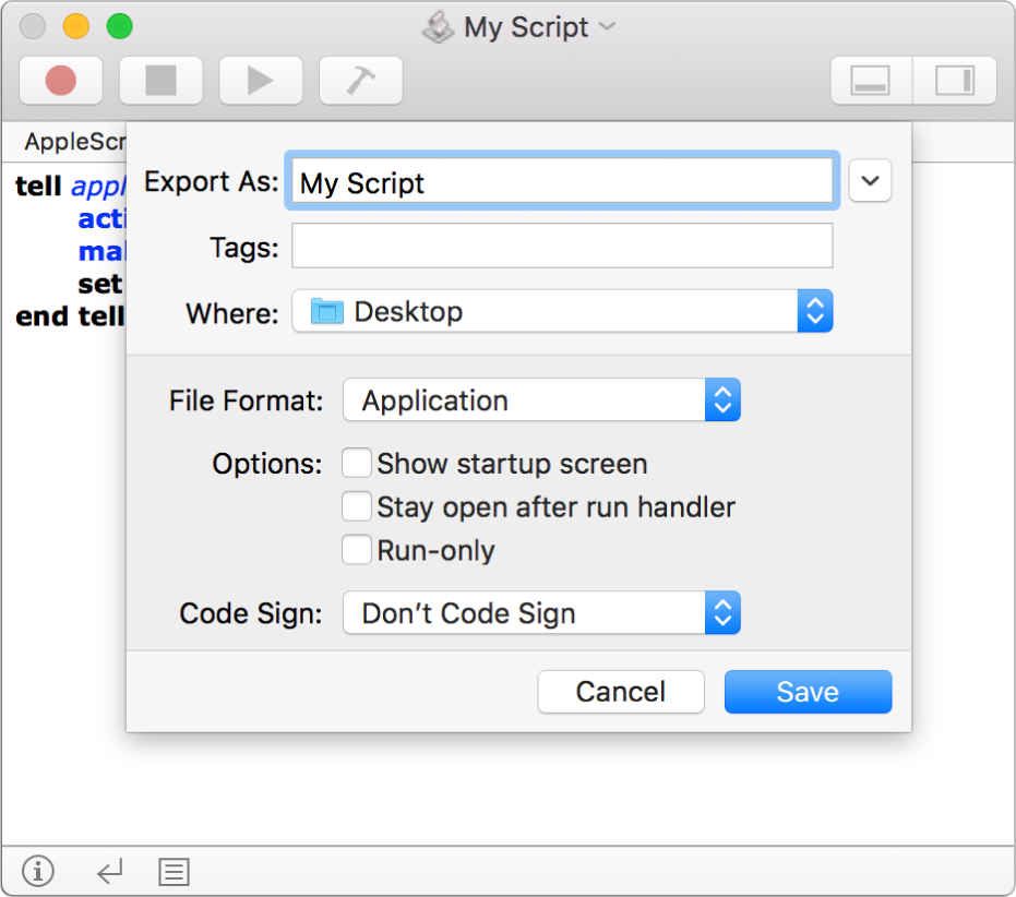 what is script editor for mac